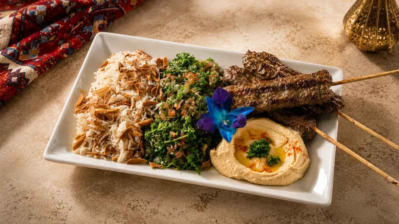 Meat Kafta Kabab Platter